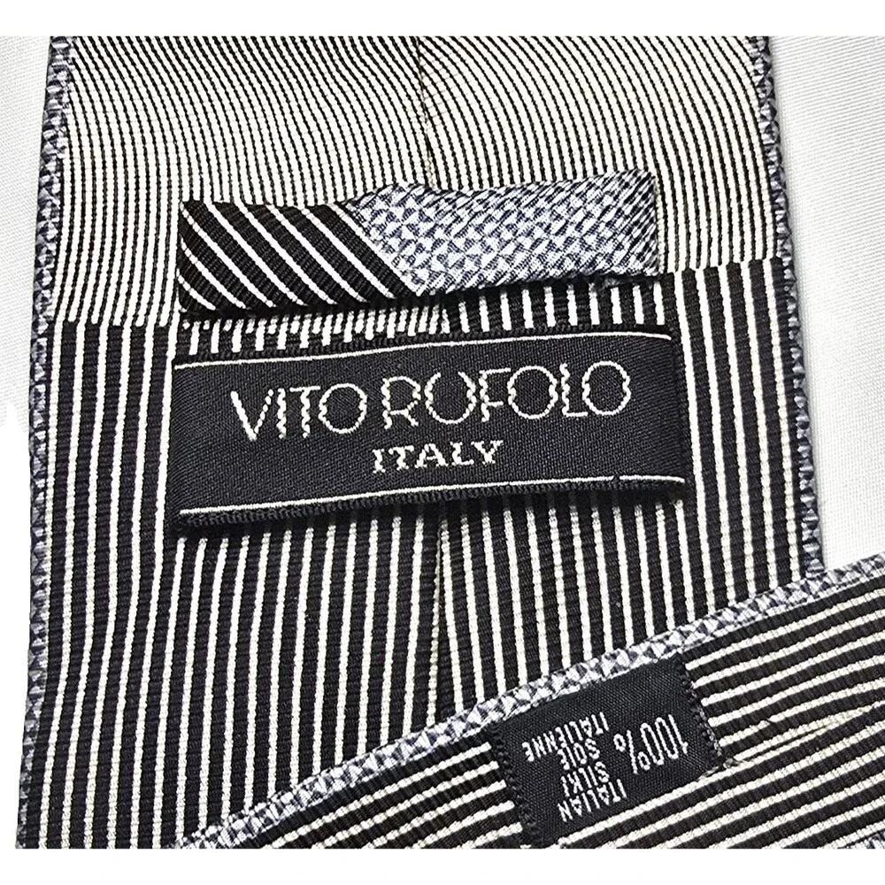 Vito‎ Rufolo 100% Silk Tie - Made in Italy - Vintage Art Deco Style